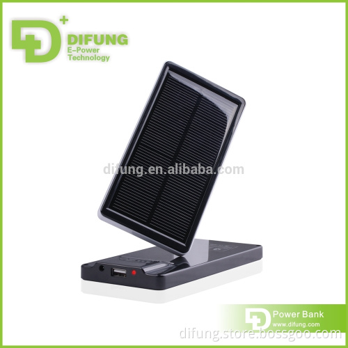 flashlight dual usb 6000mah slim solar power bank charger